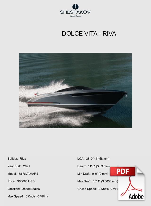 Dolce Vita - 38 RIVAMARE - 2021