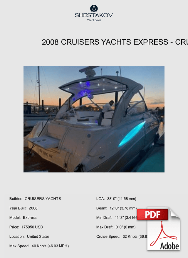 2008 Cruisers Yachts Express - Express - 2008