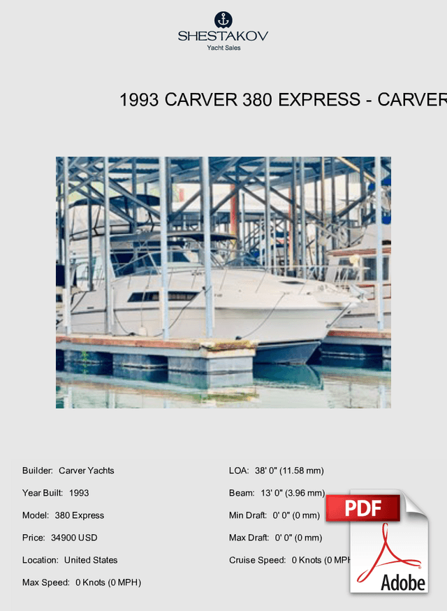 1993 Carver 380 Express - 380 Express - 1993