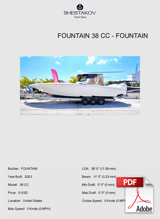 Fountain 38 CC - 38 CC - 2023