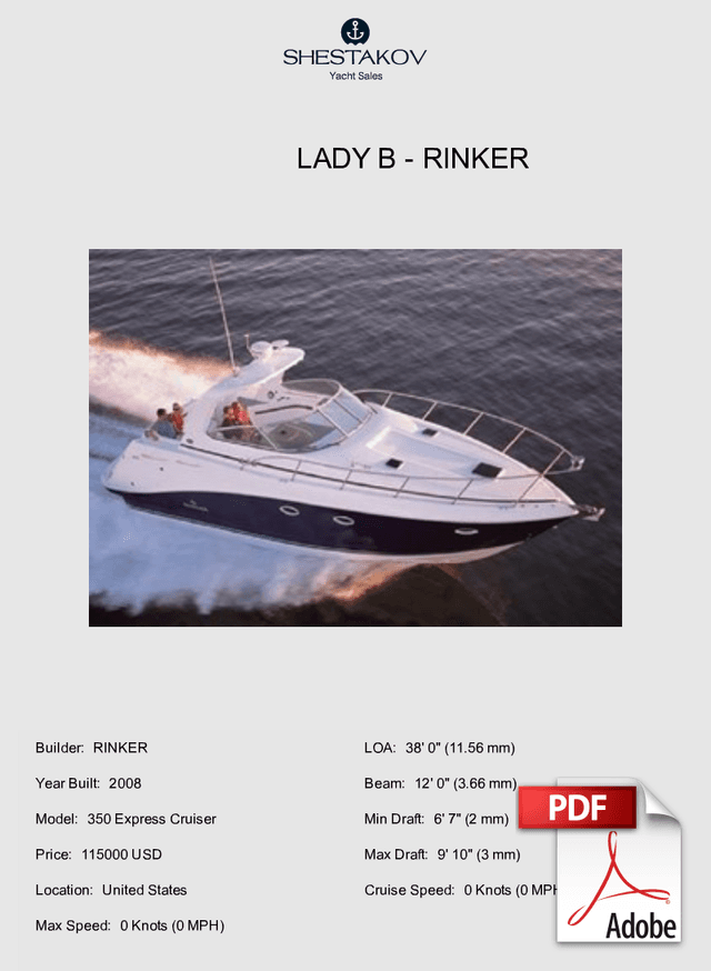 LADY B - 350 Express Cruiser - 2008