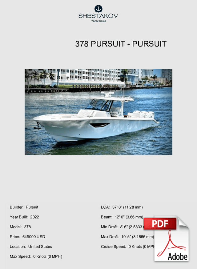 378 PURSUIT - 378 - 2022