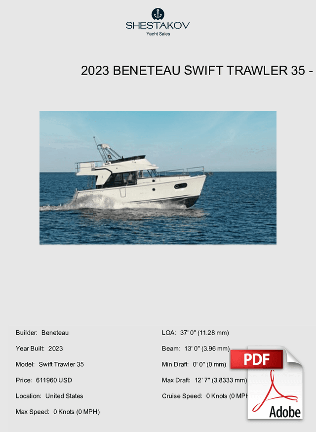 2023 Beneteau Swift Trawler 35 - Swift Trawler 35 - 2023