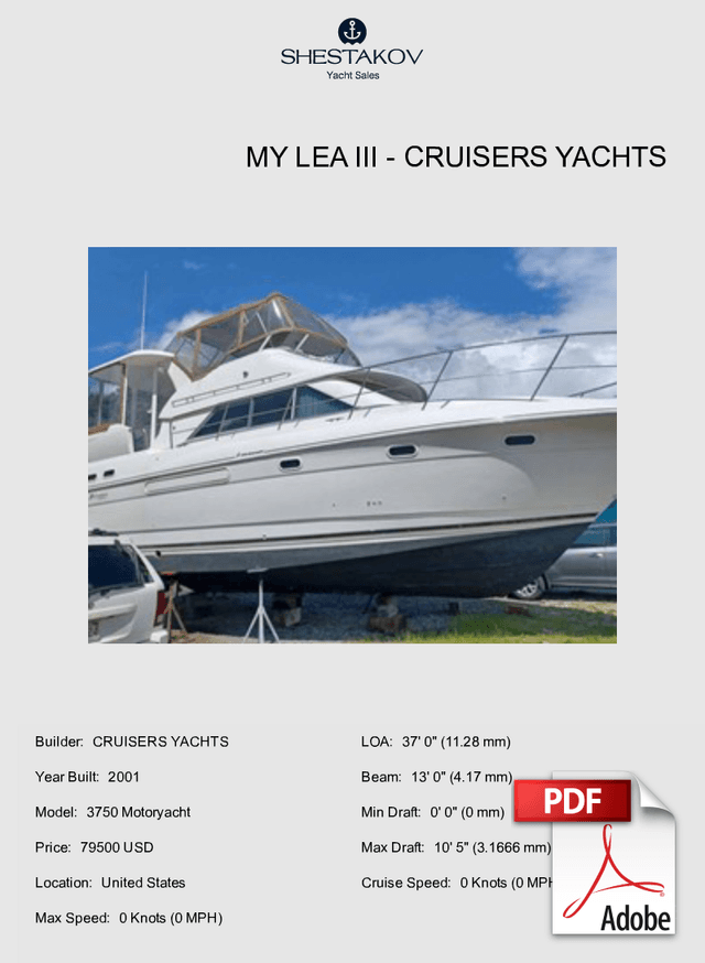 My Lea III - 3750 Motoryacht - 2001