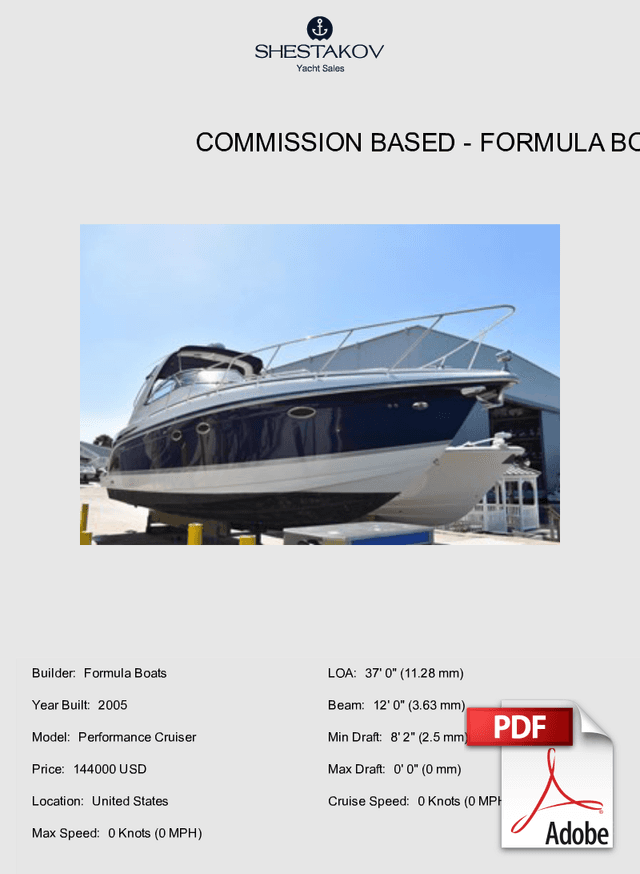 Commission Based - Performance Cruiser - 2005