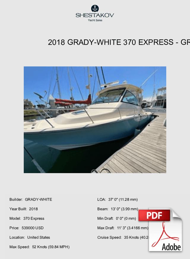 2018 Grady-White 370 Express - 370 Express - 2018