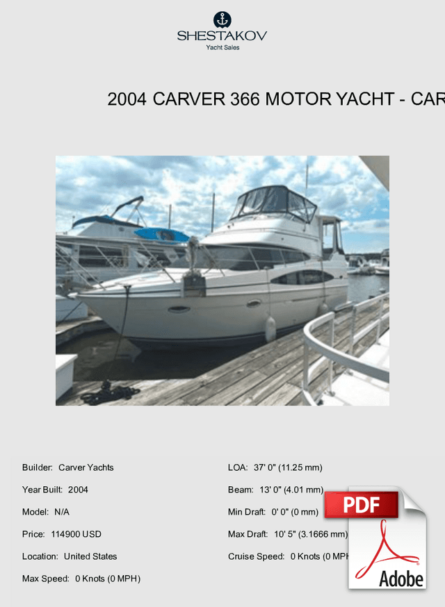 2004 Carver 366 Motor Yacht - N/A - 2004