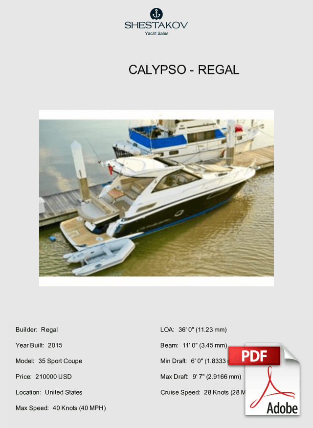 Calypso - 35 Sport Coupe - 2015