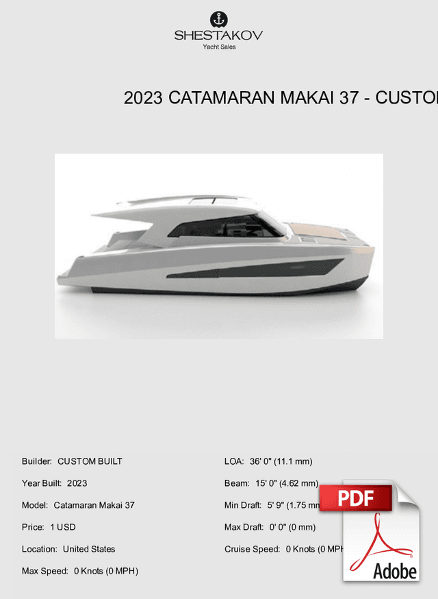 2023 Catamaran Makai 37 - Catamaran Makai 37 - 2023