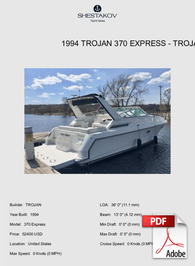 1994 Trojan 370 Express - 370 Express - 1994