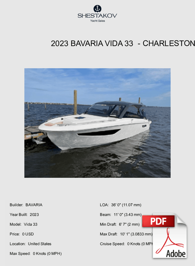 2023 Bavaria Vida 33  - Charleston - Vida 33 - 2023