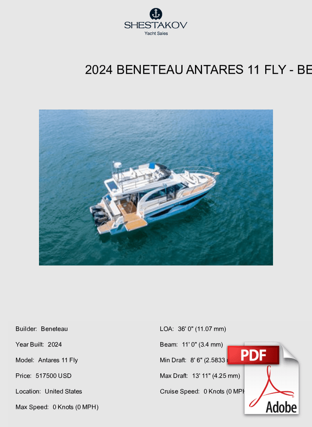 2024 Beneteau Antares 11 Fly - Antares 11 Fly - 2024