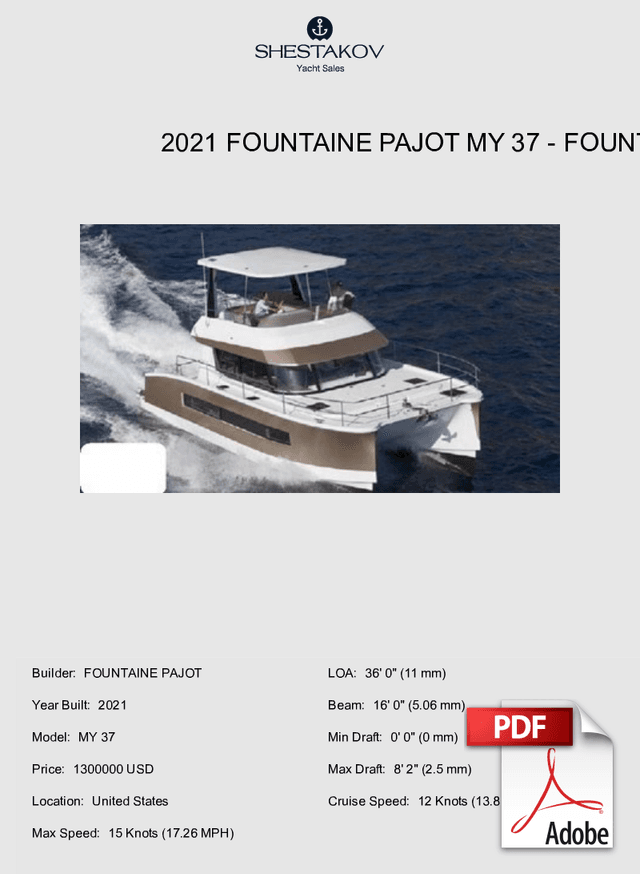 2021 FOUNTAINE PAJOT MY 37 - MY 37 - 2021