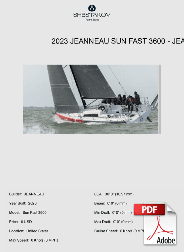 2023 Jeanneau Sun Fast 3600 - Sun Fast 3600 - 2023