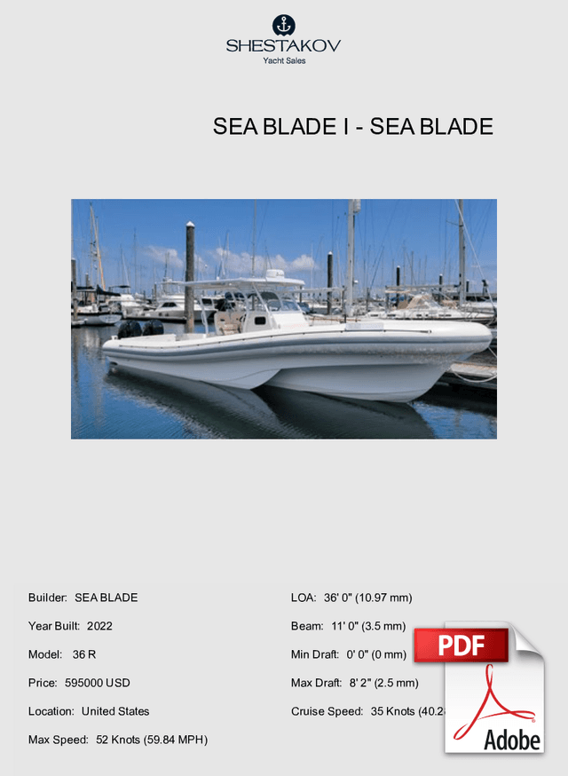 Sea Blade I -  36 R - 2022