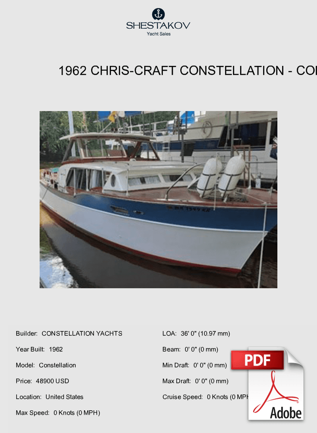 1962 Chris-Craft Constellation - Constellation - 1962