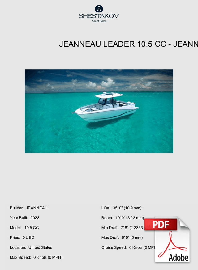 JEANNEAU LEADER 10.5 CC - 10.5 CC - 2024