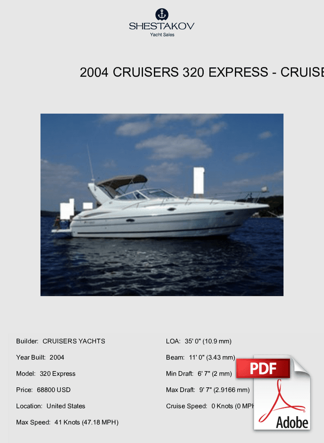 2004 Cruisers 320 Express - 320 Express - 2004