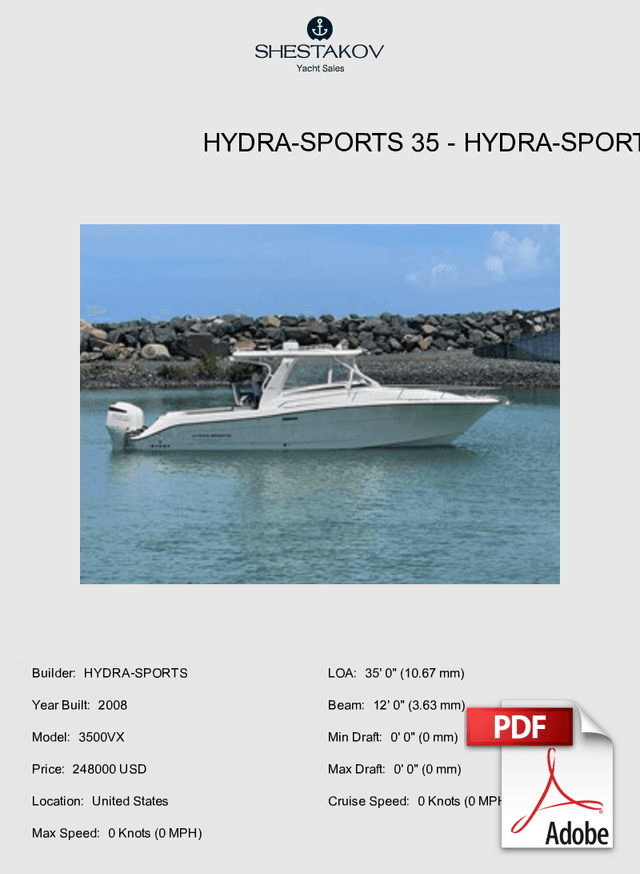 Hydra-Sports 35 - 3500VX - 2008