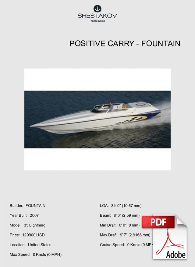 Positive Carry - 35 Lightning - 2007