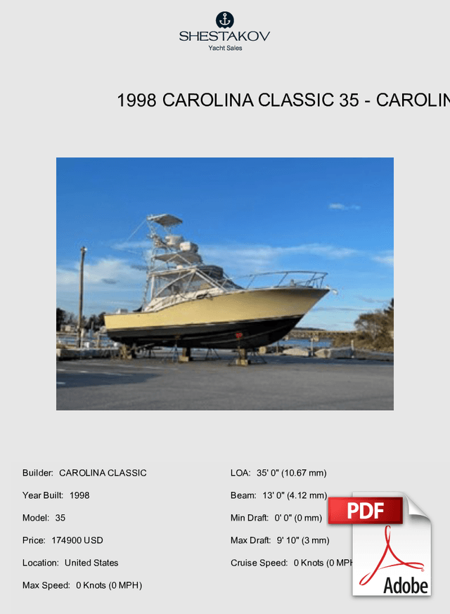 1998 CAROLINA CLASSIC 35 - 35 - 1998