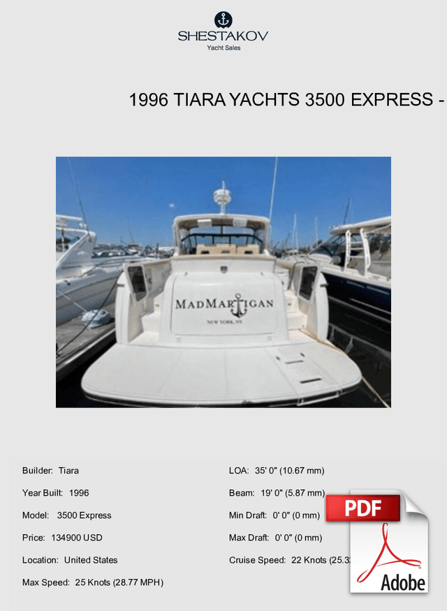 1996 Tiara yachts 3500 Express -  3500 Express - 1996