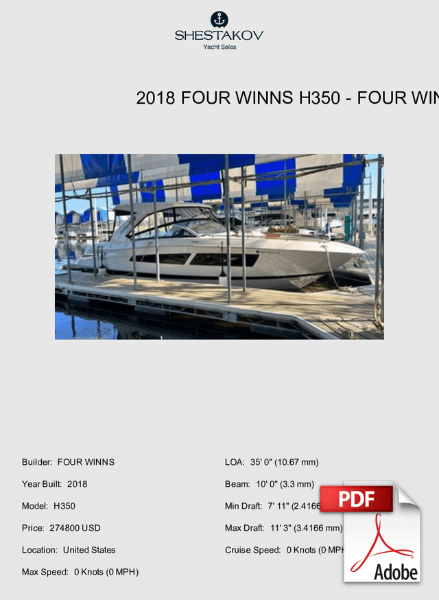 2018 Four Winns H350 - H350 - 2018