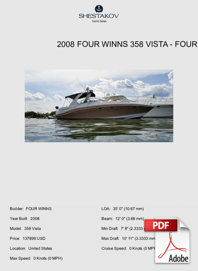 2008 Four Winns 358 Vista - 358 Vista - 2008