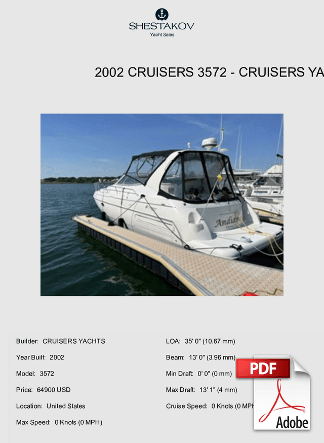 2002 Cruisers 3572 - 3572 - 2002