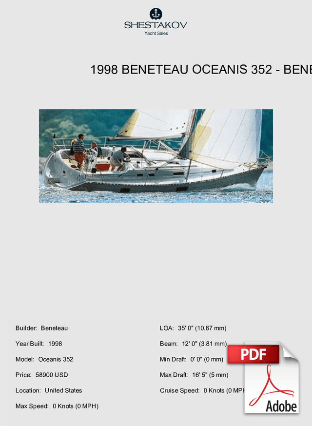 1998 Beneteau Oceanis 352 - Oceanis 352 - 1998