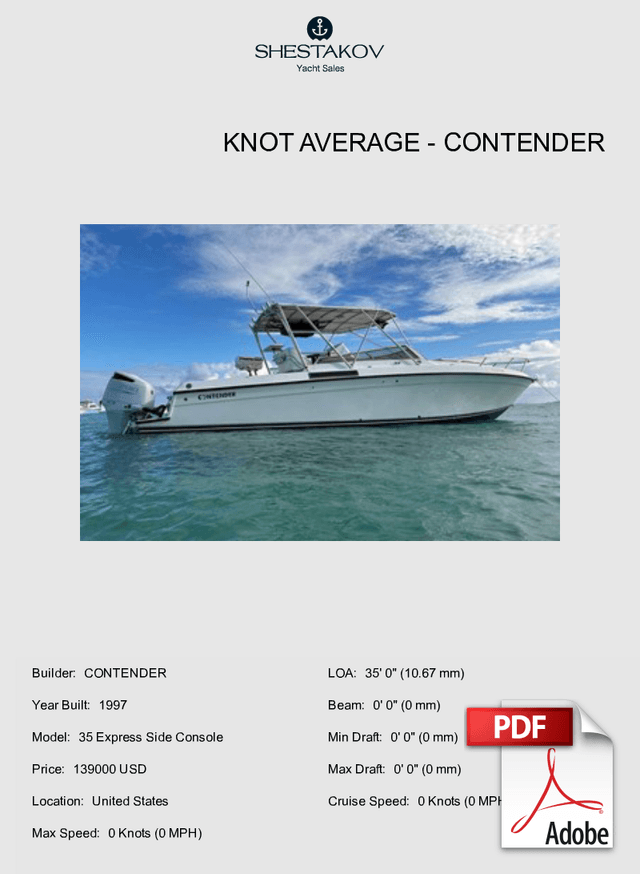 Knot Average - 35 Express Side Console - 1997