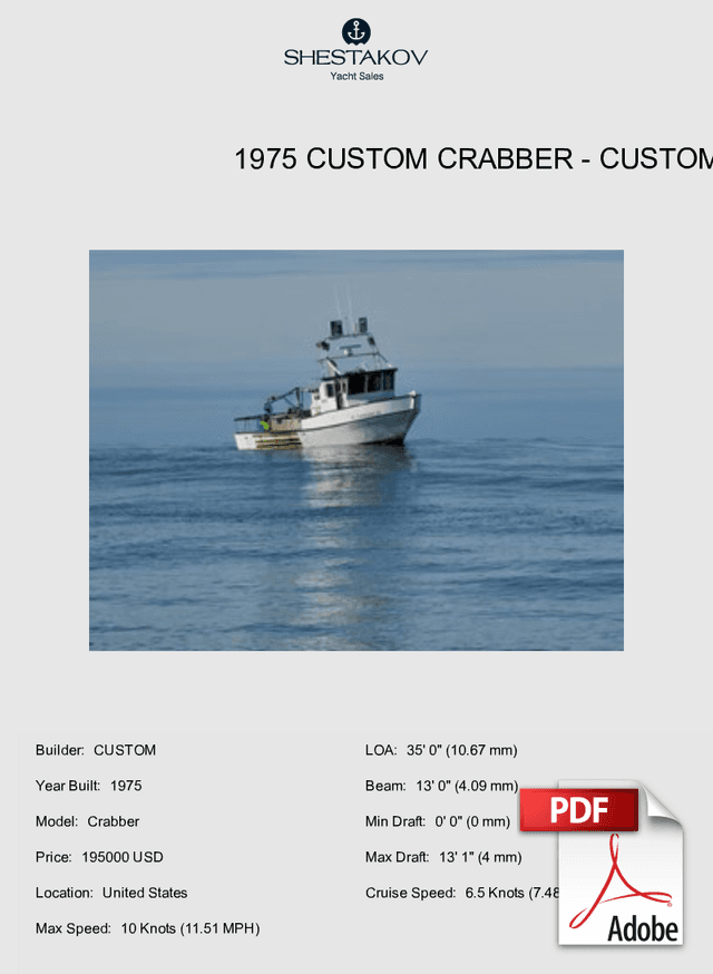 1975 Custom Crabber - Crabber - 1975