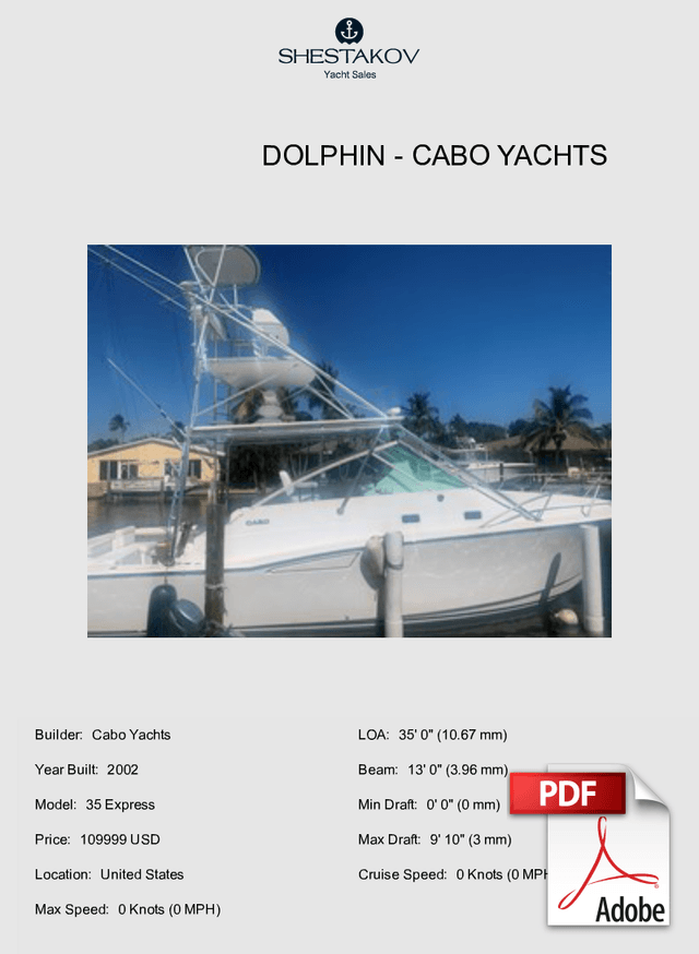 Dolphin - 35 Express - 2002