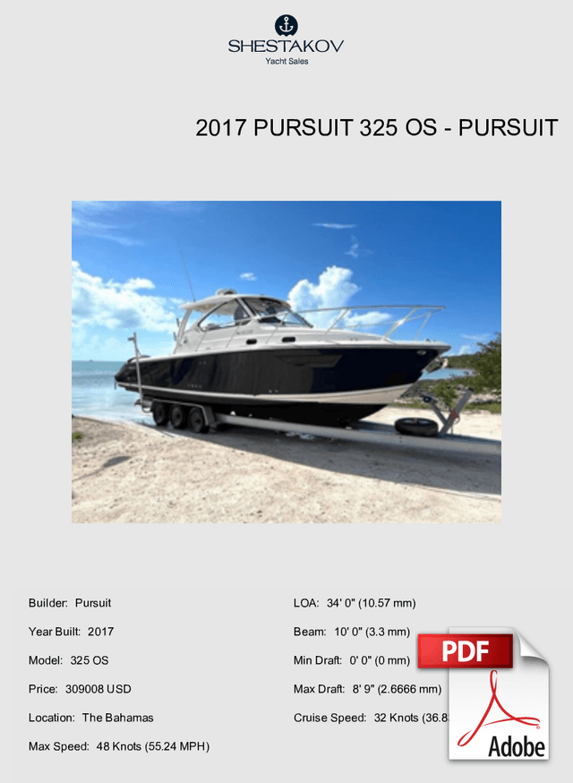 2017 Pursuit 325 OS - 325 OS - 2017