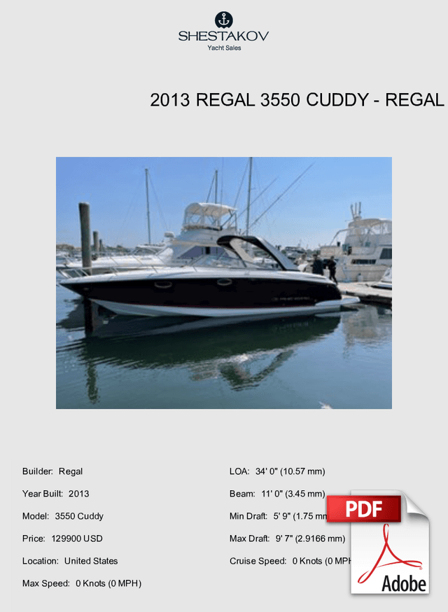 2013 Regal 3550 Cuddy - 3550 Cuddy - 2013