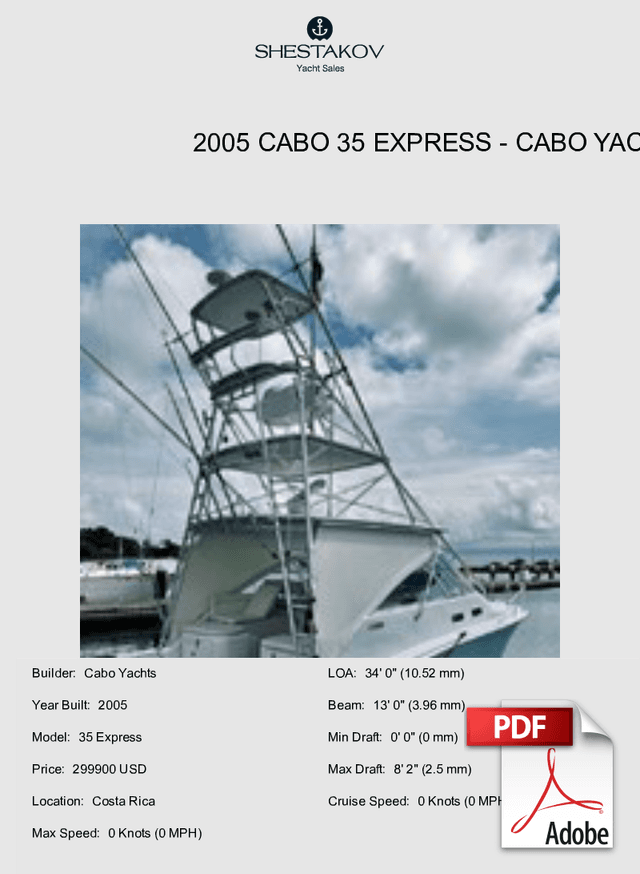 2005 Cabo 35 Express - 35 Express - 2005