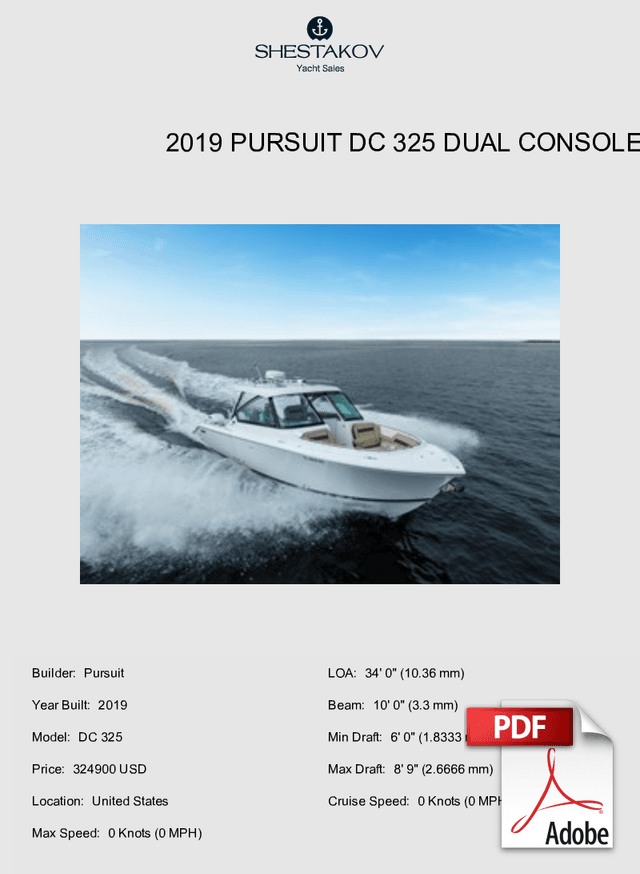 2019 Pursuit DC 325 Dual Console - DC 325 - 2019