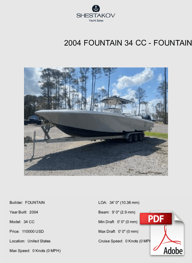 2004 Fountain 34 CC - 34 CC - 2004