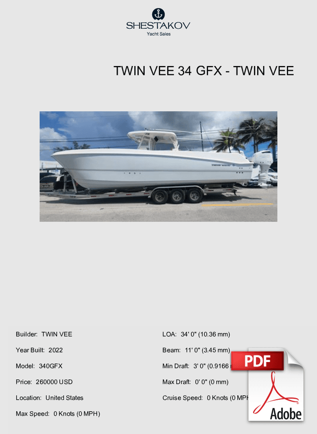 TWIN VEE 34 GFX - 340GFX - 2022