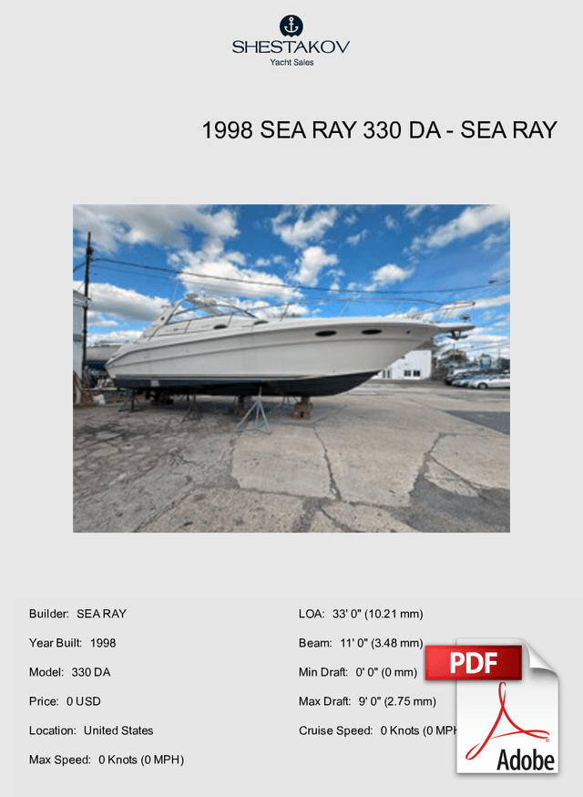 1998 Sea Ray 330 DA - 330 DA - 1998