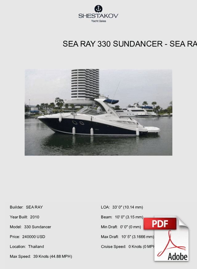 Sea Ray 330 Sundancer - 330 Sundancer - 2010