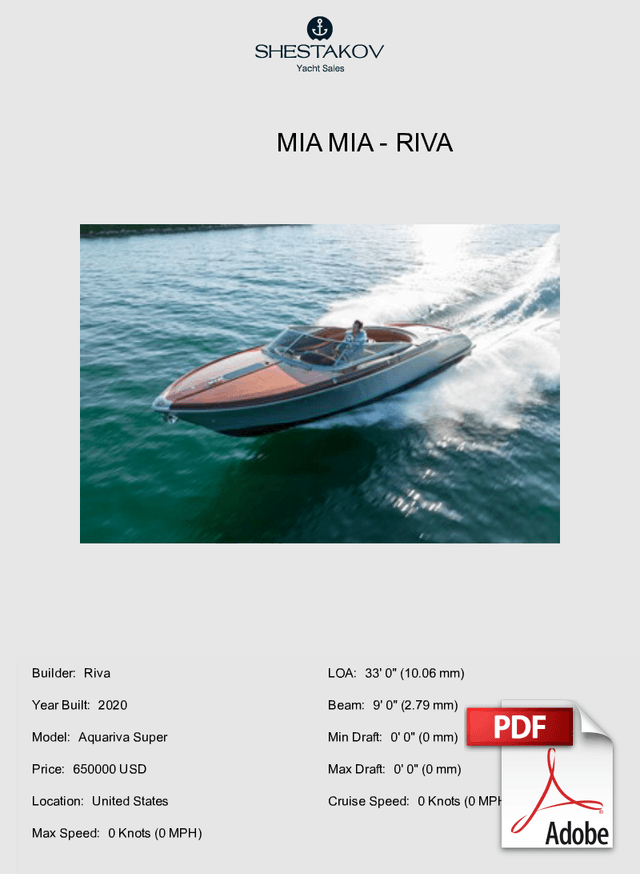 Mia Mia - Aquariva Super - 2020