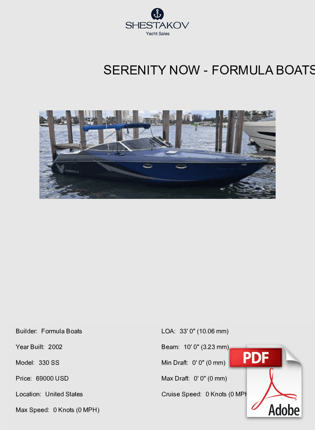 Serenity Now - 330 SS - 2002