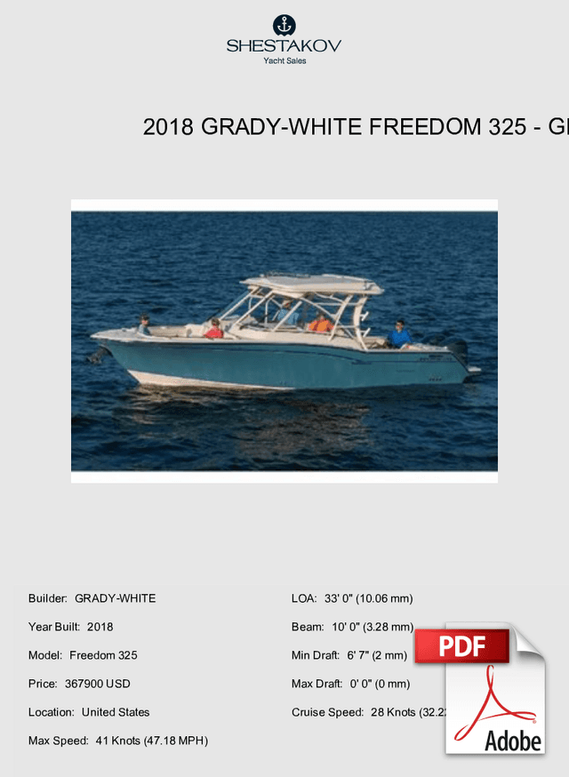 2018 Grady-White Freedom 325 - Freedom 325 - 2018