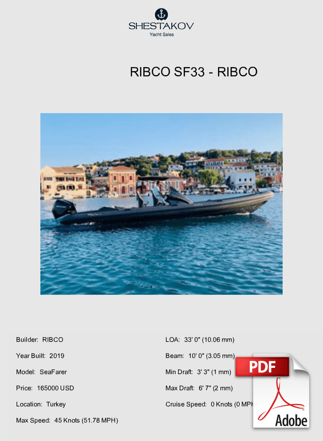 RIBCO SF33 - SeaFarer - 2019