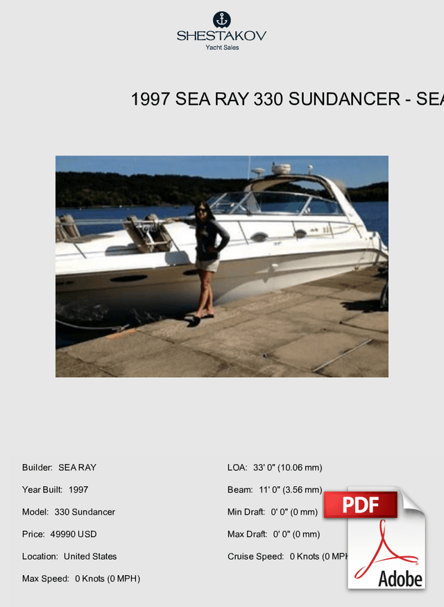 1997 Sea Ray 330 Sundancer - 330 Sundancer - 1997