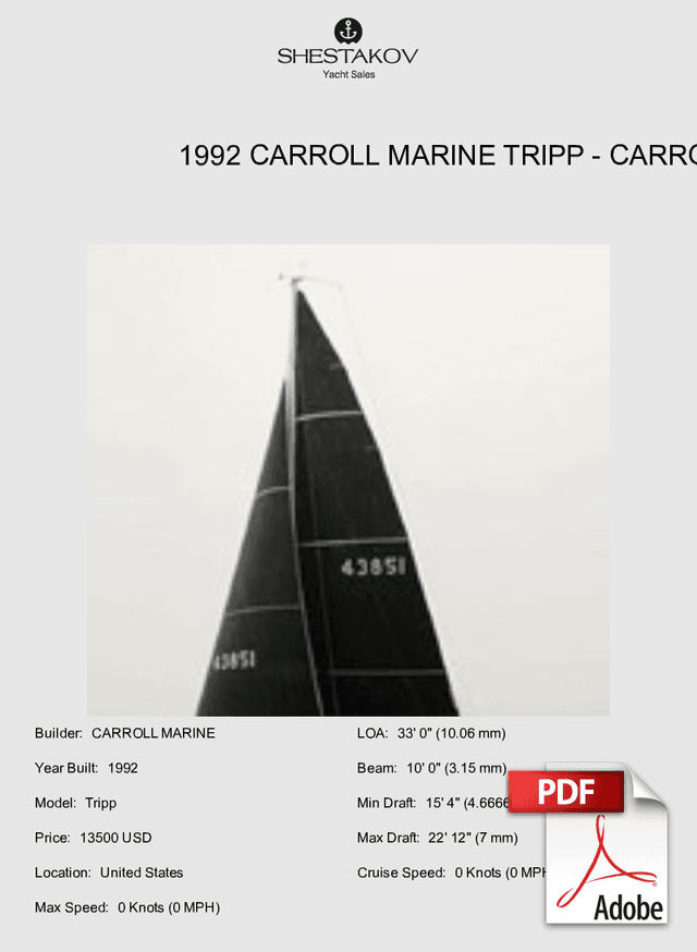 1992 Carroll Marine Tripp - Tripp - 1992