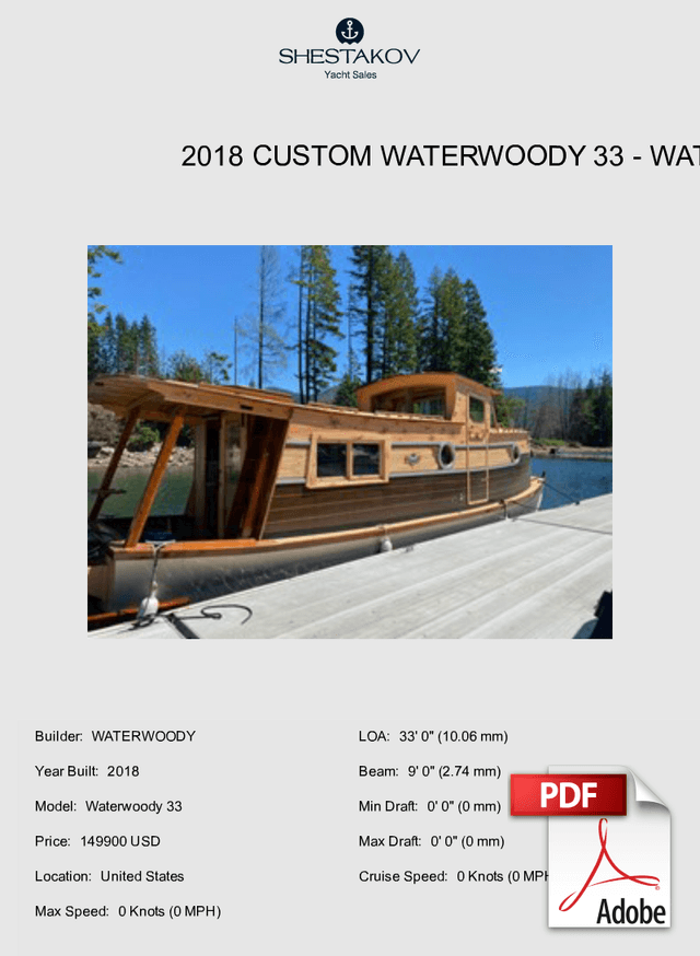 2018 Custom Waterwoody 33 - Waterwoody 33 - 2018