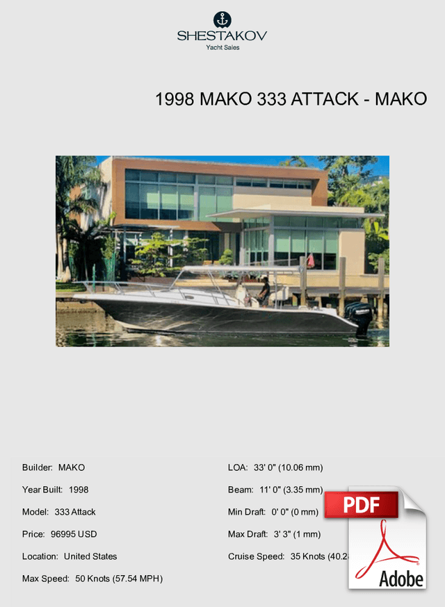 1998 Mako 333 Attack - 333 Attack - 1998