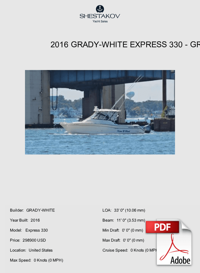 2016 Grady-White Express 330 -  Express 330 - 2016